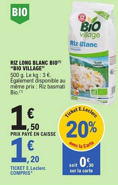 Bio Village Riz Blanc