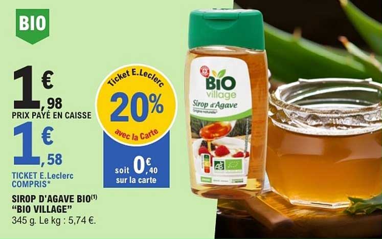 BIO VILLAGE Sirop d'Agave BIO