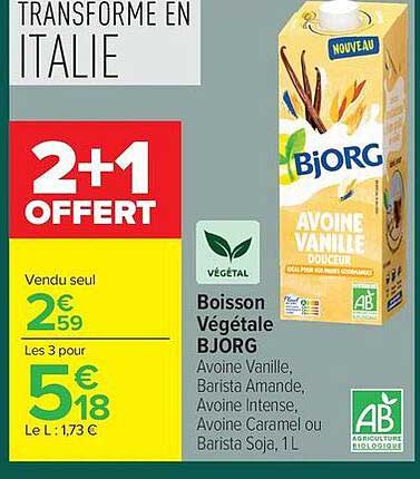 Bjorg Avoine Vanille Douceur