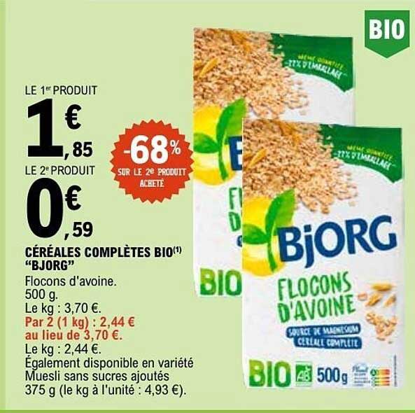 Bjorg Flocons d'avoine