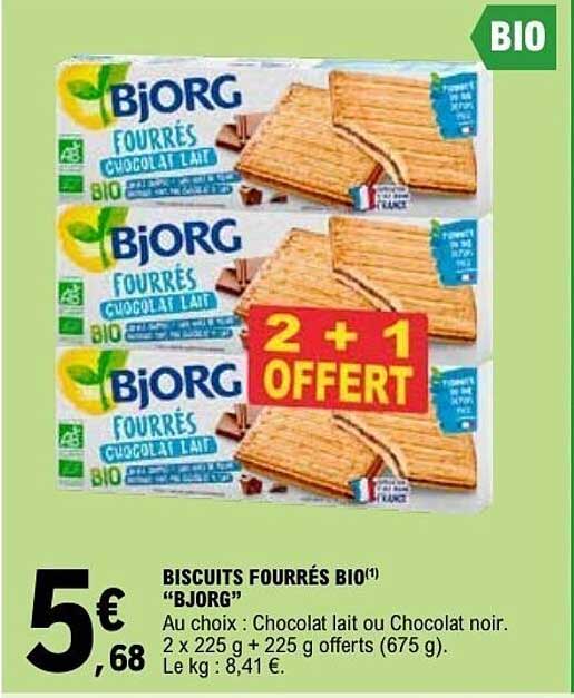 BJORG Fourrés Chocolat Lait