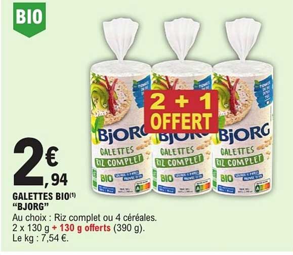 Bjorg Galettes Riz Complet