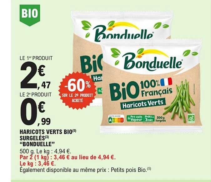 Bonduelle Haricots Verts Bio