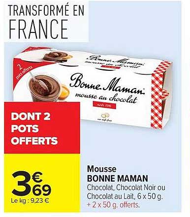Bonne Maman Mousse au chocolat