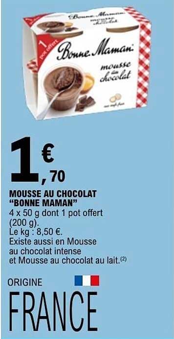 Bonne Maman mousse chocolat