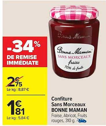 Bonne Maman Sans Morceaux fraise