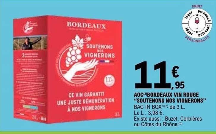 BORDEAUX SOUTENONS NOS VIGNERONS