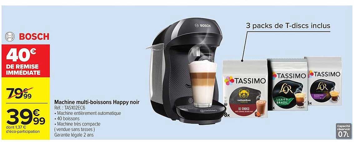 BOSCH Machine multi-boissons Happy noir