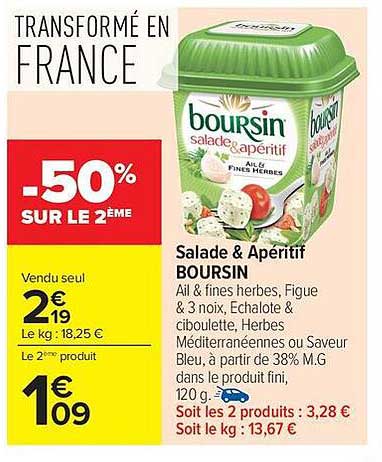 Boursin Salade & Apéritif