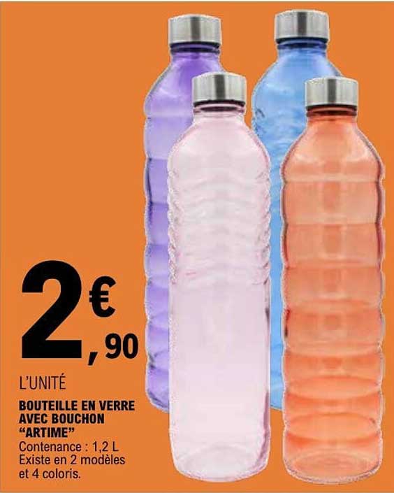 BOUTEILLE EN VERRE AVEC BOUCHON “ARTIME”