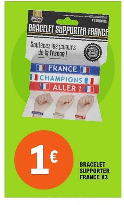 BRACELET SUPPORTER FRANCE X3