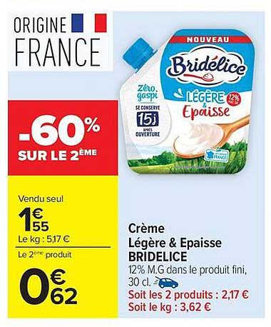 Bridélice Crème Légère & Epaisse