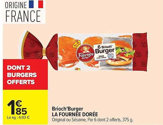 Brioch'Burger LA FOURNÉE DORÉE