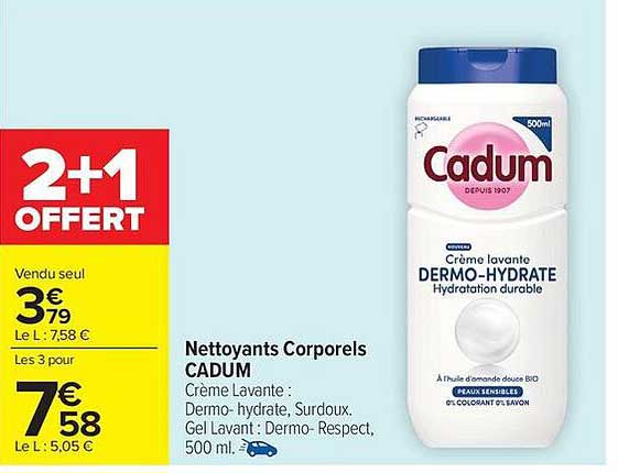 Cadum Crème lavante Dermo-Hydrate