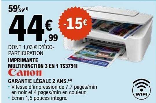 Canon IMPRIMANTE MULTIFONCTION 3 EN 1 TS3751I