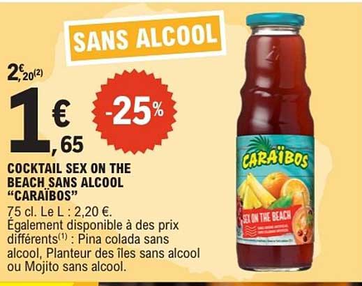 Caraïbos Cocktail Sex on the Beach Sans Alcool