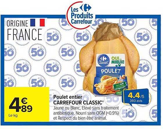 Carrefour Classic Poulet entier