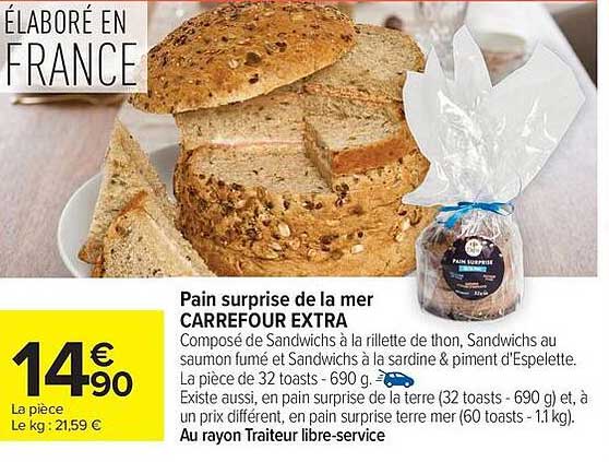 Carrefour Extra Pain surprise de la mer