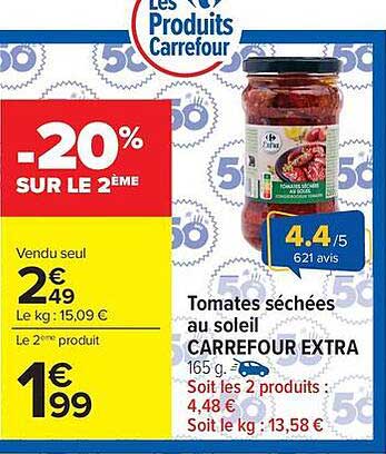 CARREFOUR EXTRA Tomates séchées au soleil