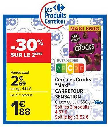 CARREFOUR SENSATION Céréales Crocks "Maxi