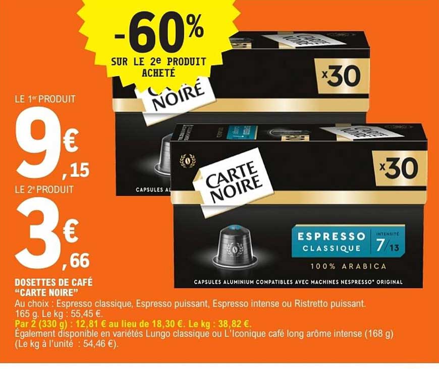 Carte Noire Dosettes de café