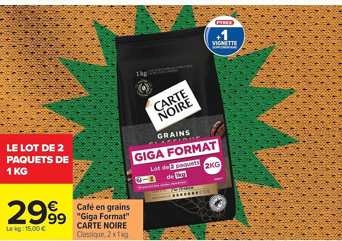 CARTE NOIRE GIGA FORMAT
