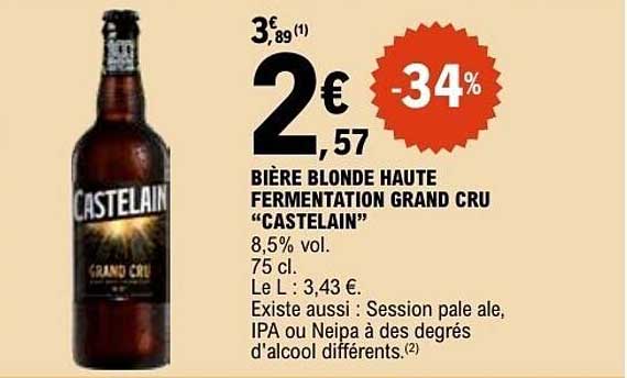 CASTELAIN BIÈRE BLONDE HAUTE FERMENTATION GRAND CRU