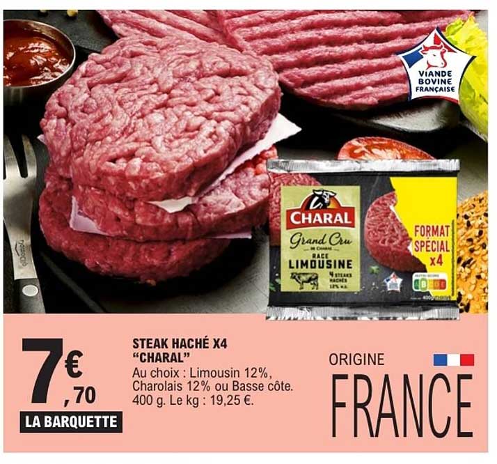 CHARAL Steak Haché x4