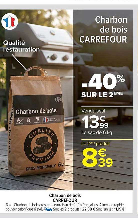 Charbon de bois CARREFOUR