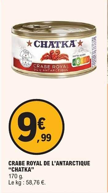 CHATKA CRABE ROYAL DE L'ANTARCTIQUE