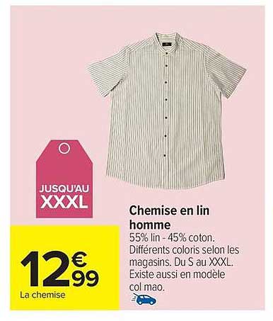 Chemise en lin homme