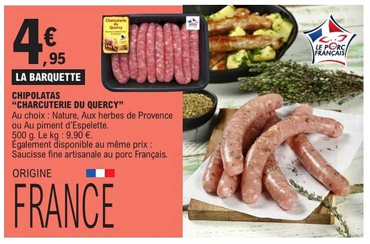 Chipolatas Charcuterie du Quercy