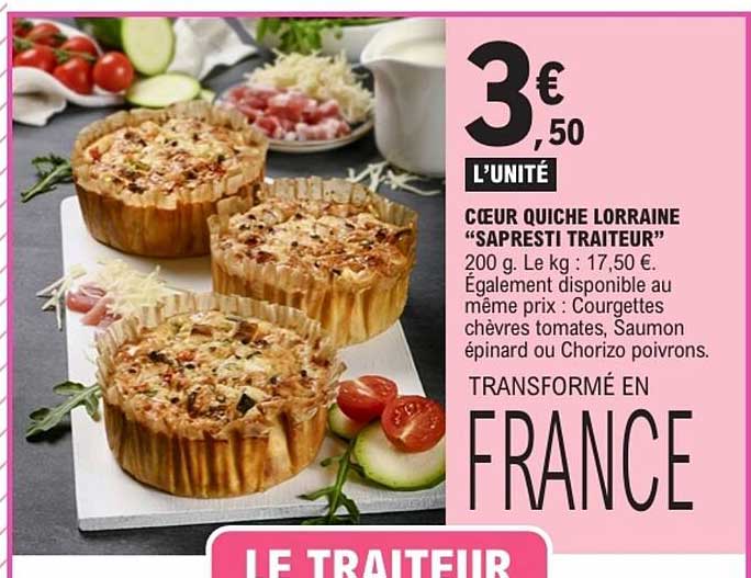 CŒUR QUICHE LORRAINE “SAPRESTI TRAITEUR”