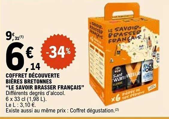 Coffret découverte bières bretonnes "Le Savoir Brasser Français