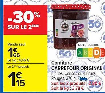 Confiture CARREFOUR ORIGINAL FIGUES