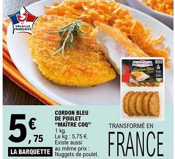 Cordon Bleu de Poulet Maître Coq