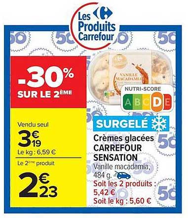Crèmes glacées CARREFOUR SENSATION