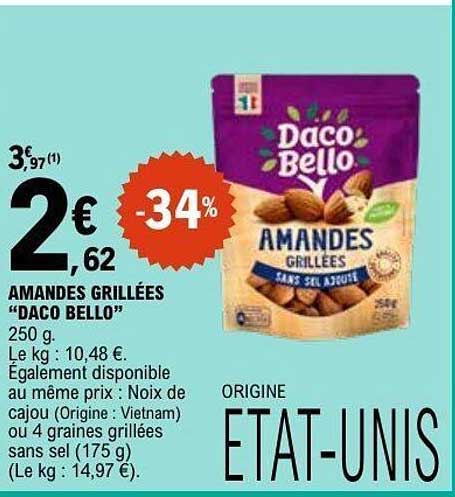 Daco Bello Amandes grillées