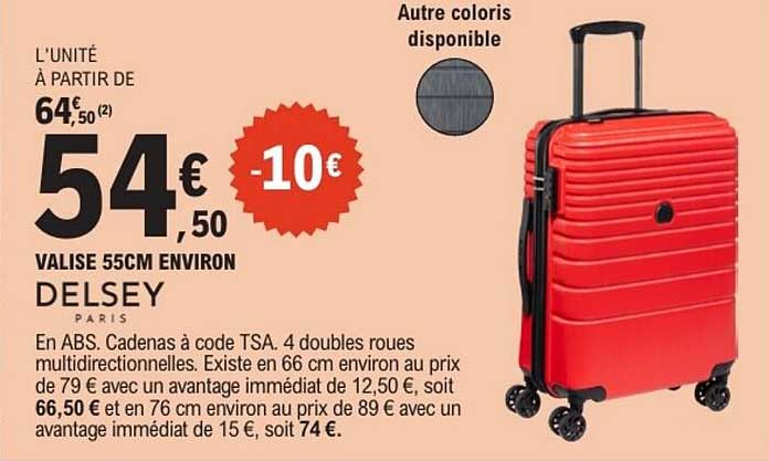 DELSEY VALISE 55CM ENVIRON