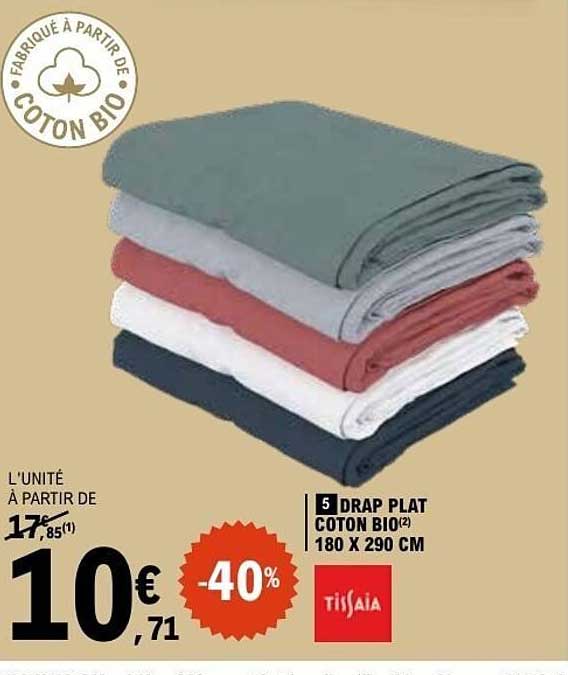 Drap plat coton bio
