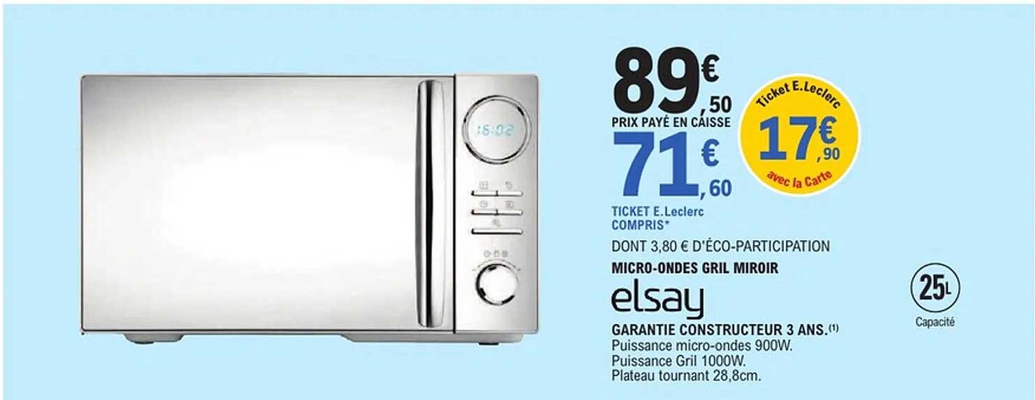 elsay MICRO-ONDES GRIL MIROIR