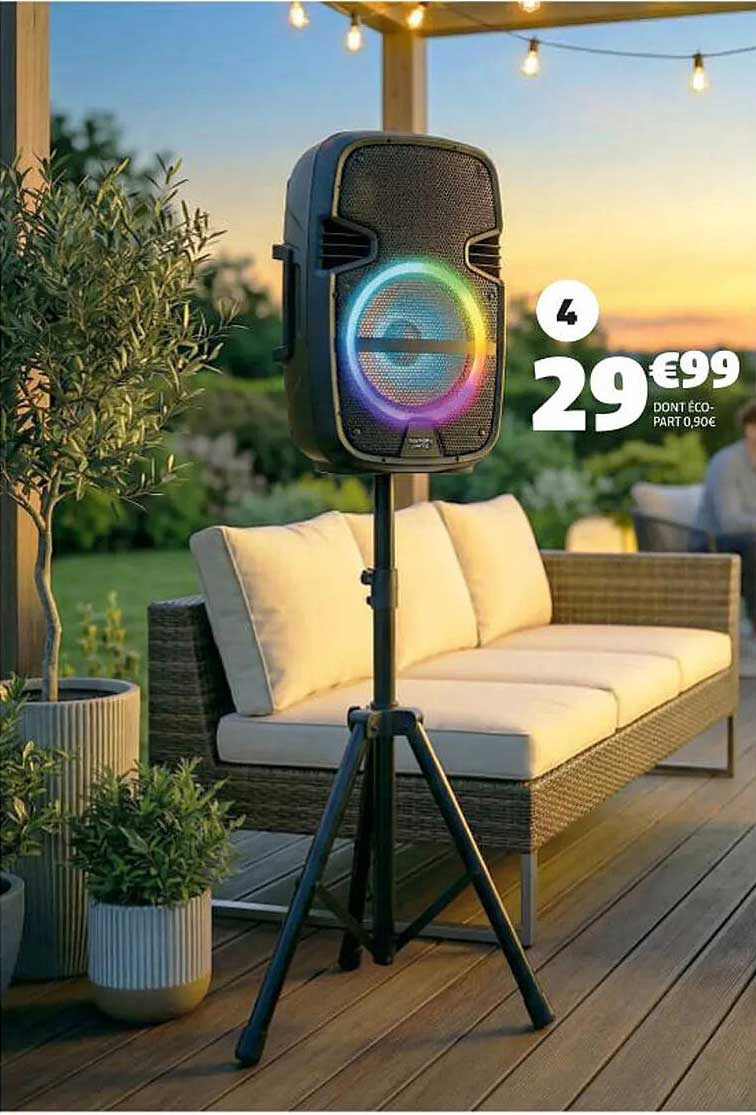 Enceinte sur trépied