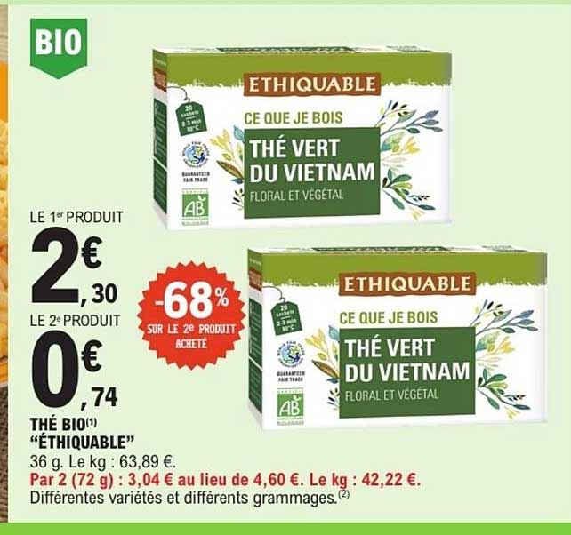 ETHIQUABLE THÉ VERT DU VIETNAM