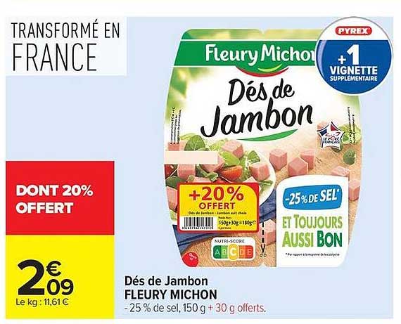 Fleury Michon Dés de Jambon