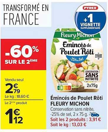 Fleury Michon Émincés de Poulet Rôti
