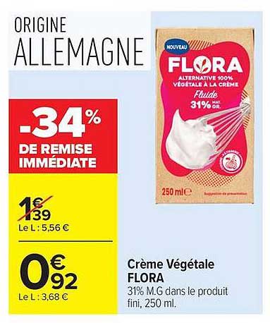 FLORA Crème Végétale