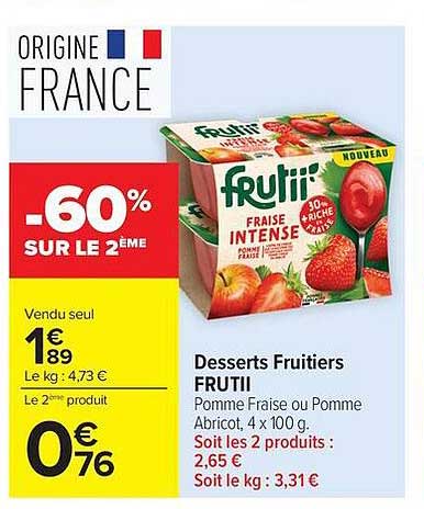 FRUTTI Desserts Fruitiers