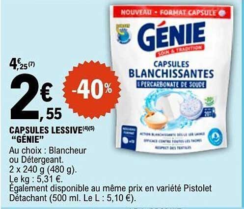 GÉNIE CAPSULES BLANCHISSANTES