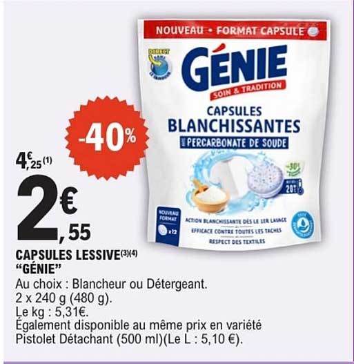 GÉNIE CAPSULES BLANCHISSANTES