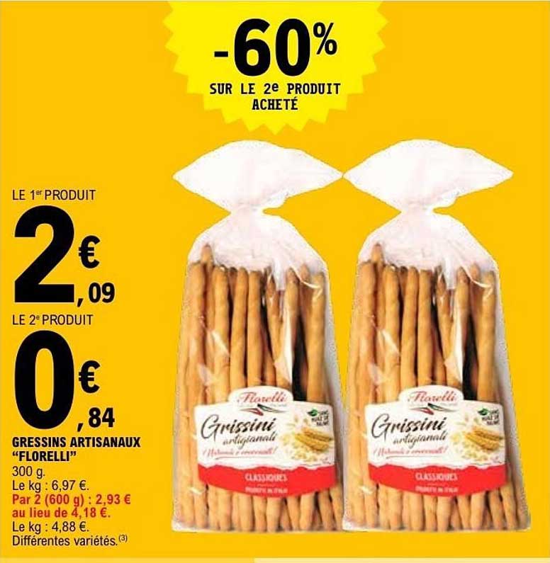 Gressins artisanaux "Florelli
